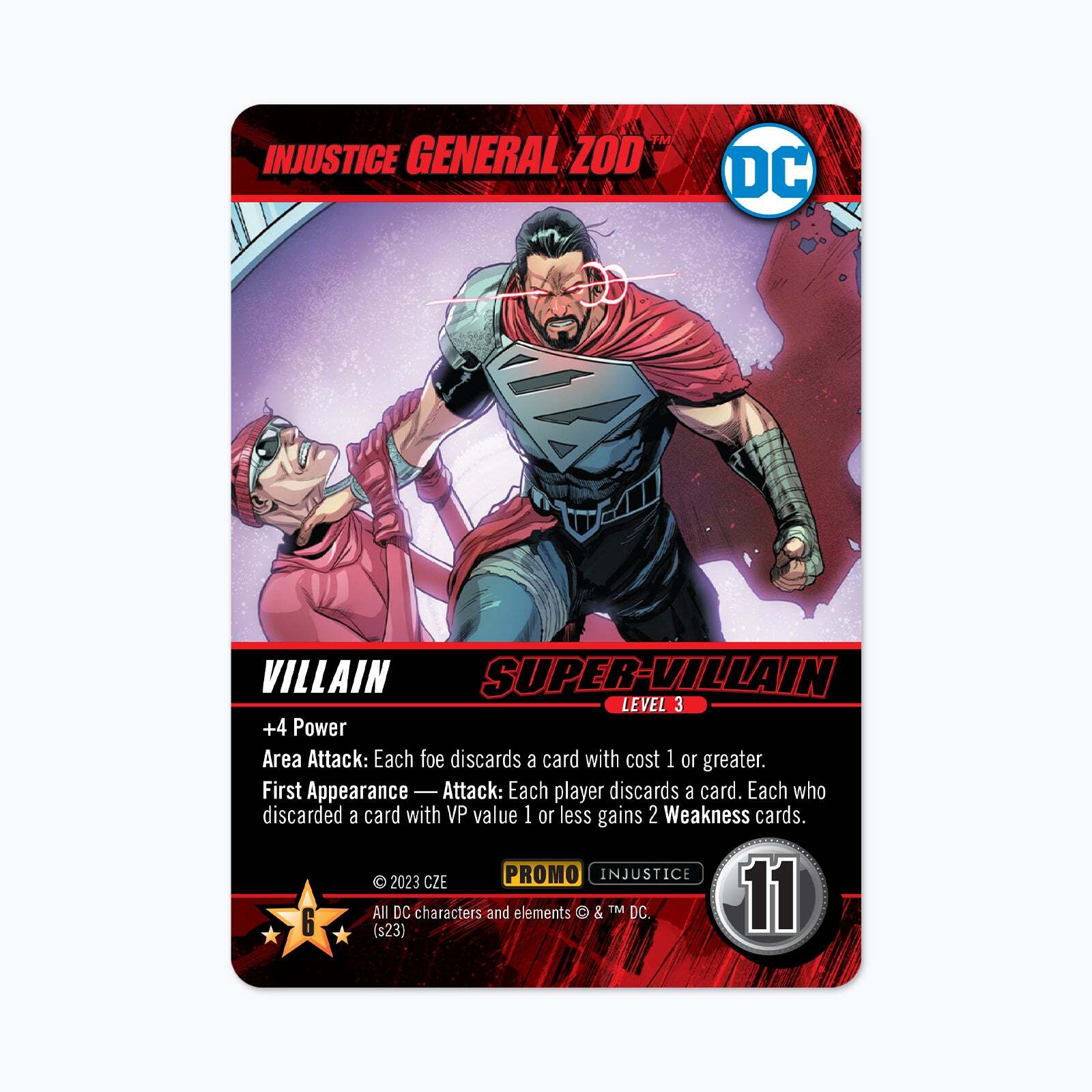 DC Deck-Building Game: Injustice General Zod PROMO CARD (2023 GEN CON EXCLUSIVE)