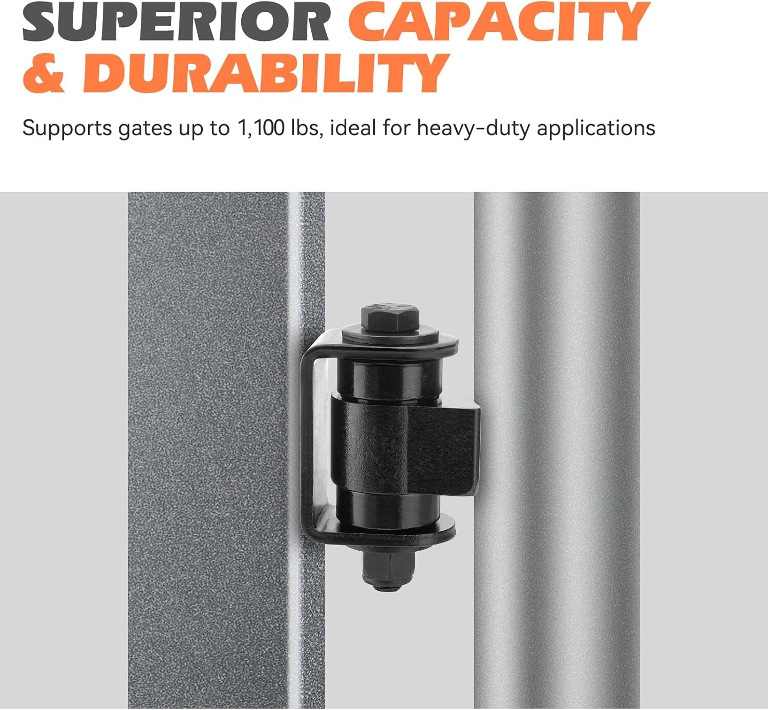 4 Weld On Hinges, Heavy Duty Gate Hinges with Two Sealed Bearings Up to 1100 lbs