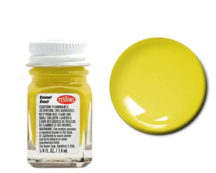 Testors 1184 Enamel Flat Zinc Chromate 1/4 oz