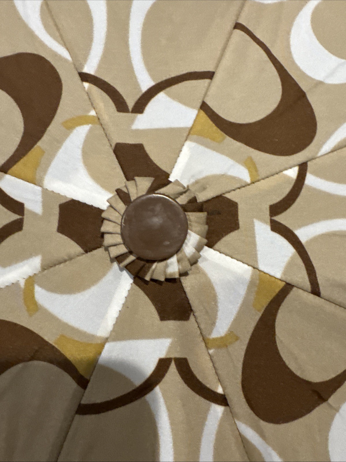 Coach Umbrella Brown Cc Signature Collapsible Compact