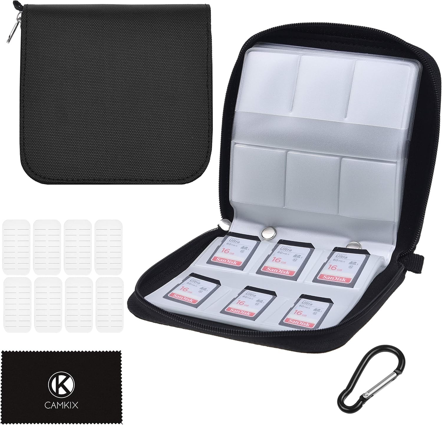Memory Card Case - Fits up to 88x SD, SDHC, Micro SD, Mini SD and 4X CF - Holder