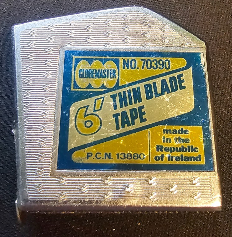 Vintage Globemaster 6’ White Tape Measure No 70390 Made In Republic of Ireland!