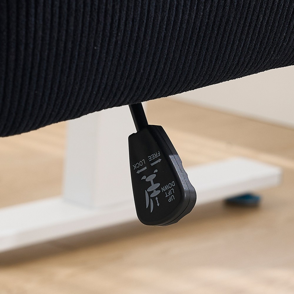 Mid-back liftable office chair, striped fabric, and ergonomically designed