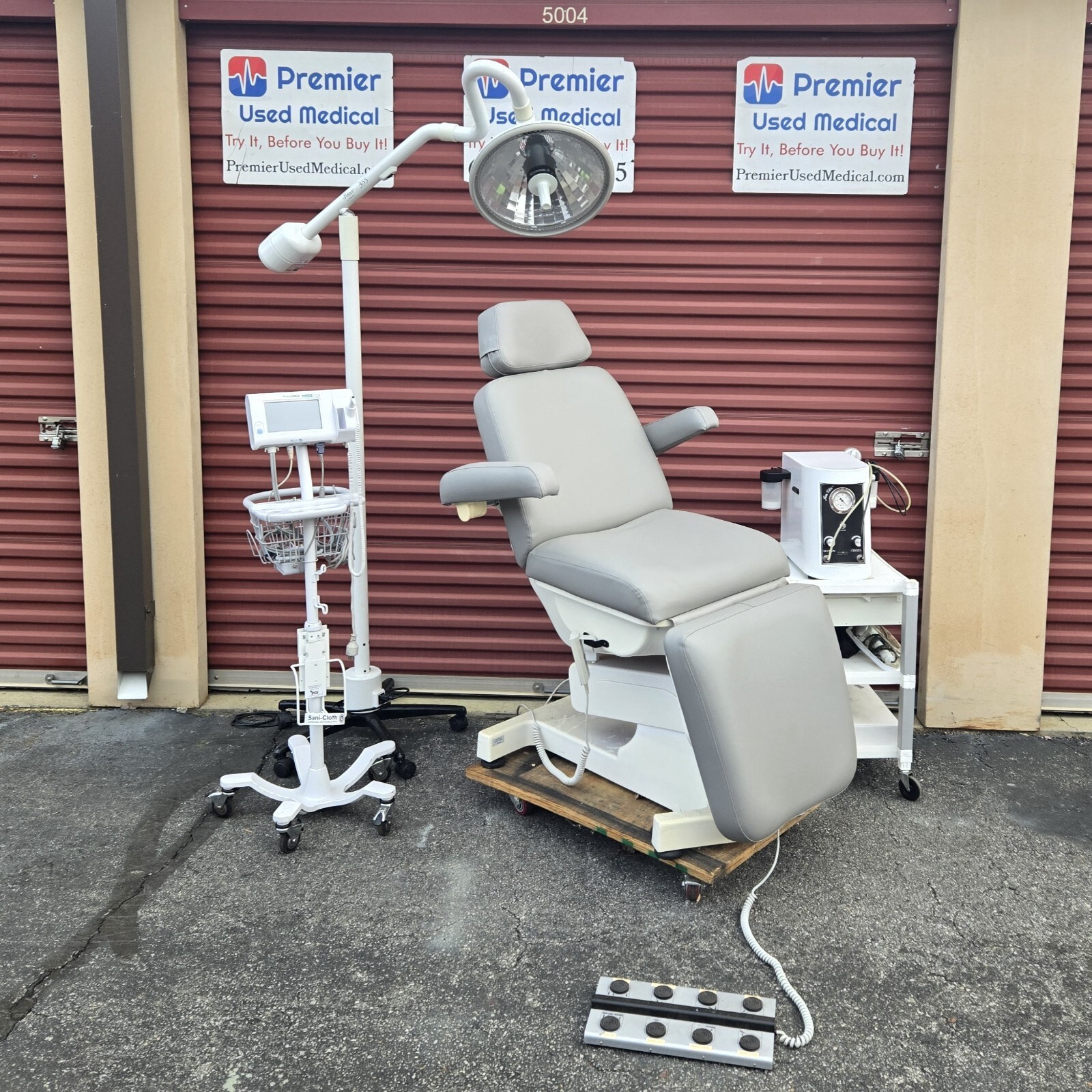 Medical Exam Chair Spa Graphite Silhouette Tone Premier Used Medical Equipment