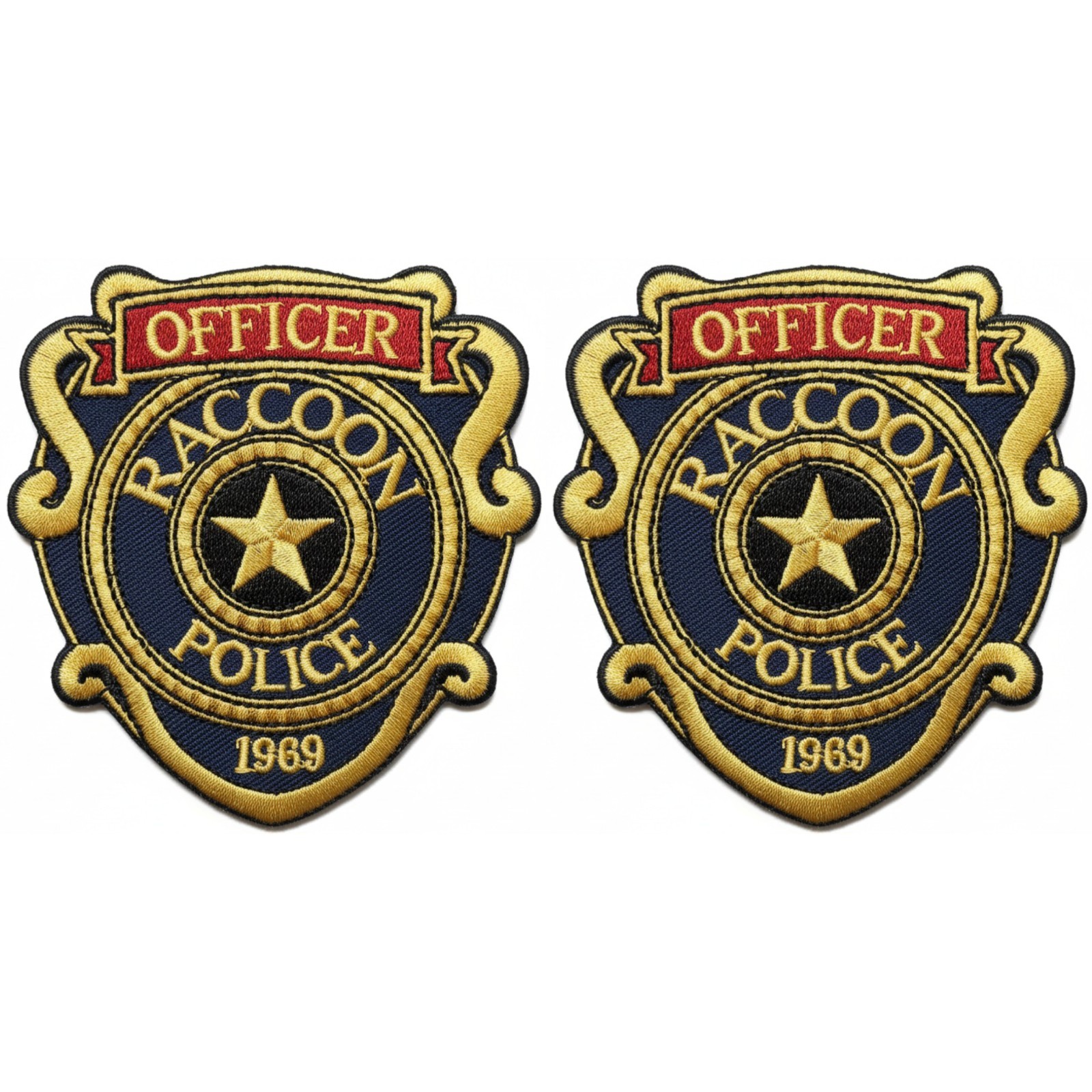 Resident Evil Raccoon City Police Embroidered PATCH | 2PC Hook Back 3.5" x 3"