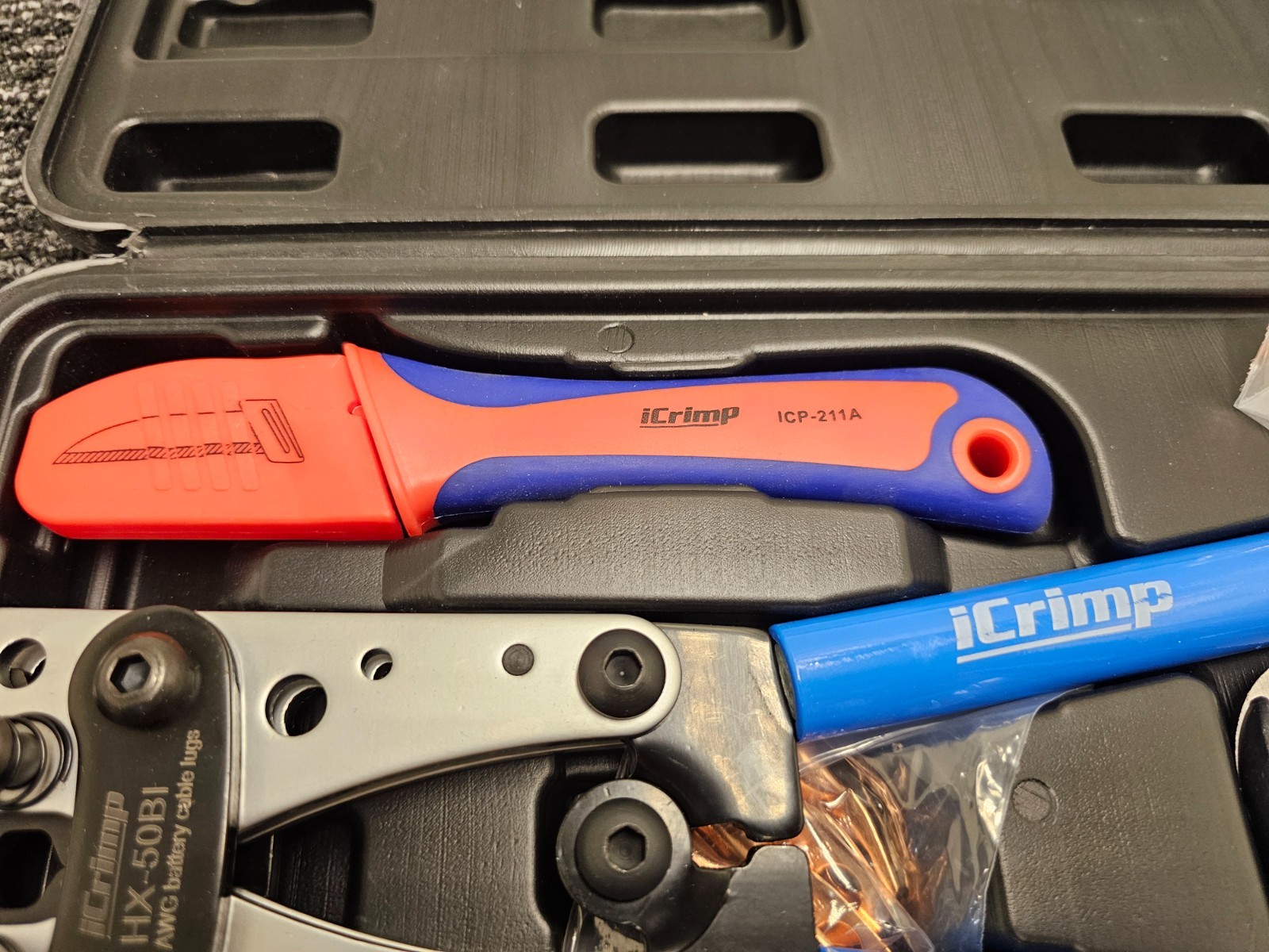 iCrimp Battery Cable Crimper Tool Hardware For AWG 8-1/0 Cable
