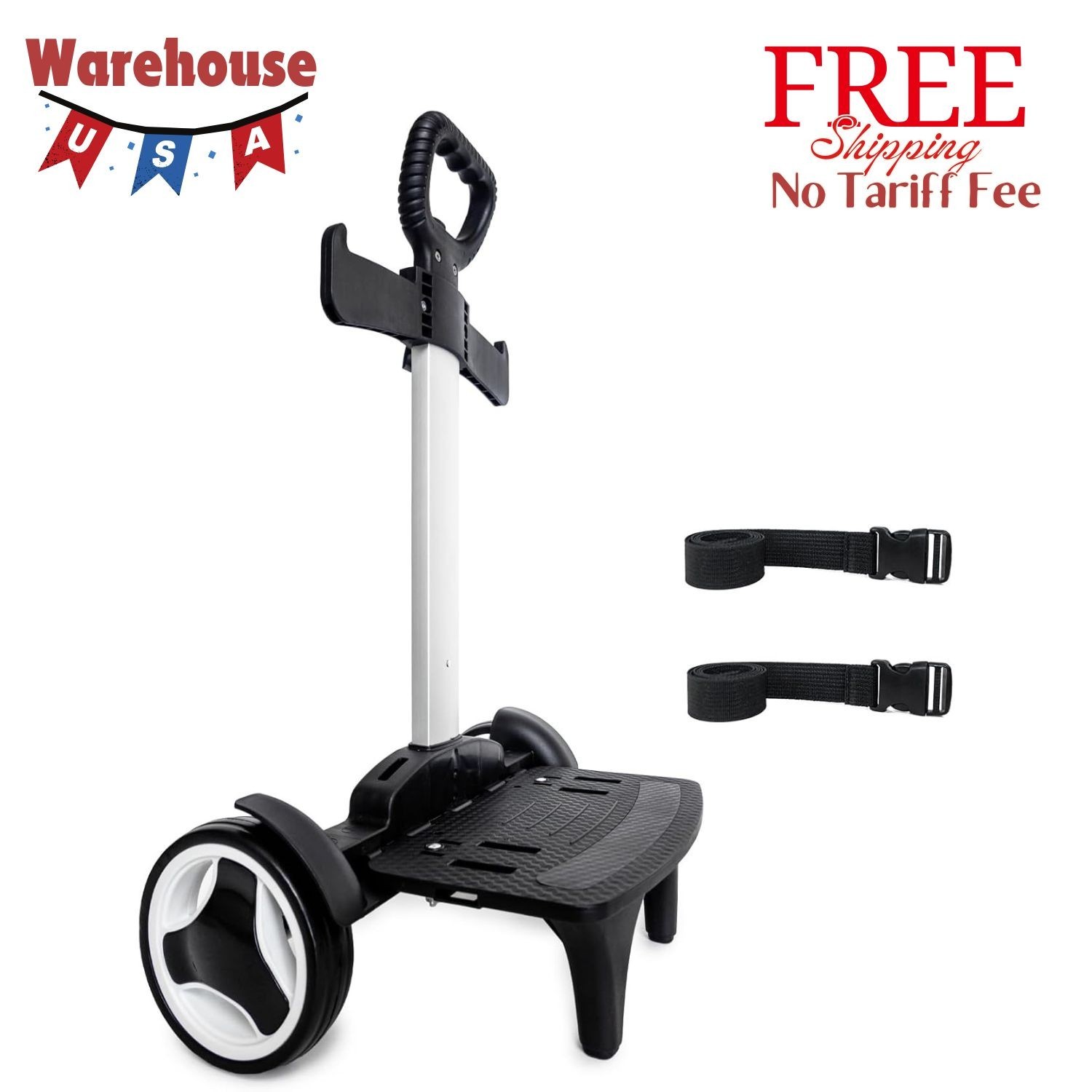 Backpack Trolley, Wheeled Cart with Noiseless Large Wheels Aluminium Alloy