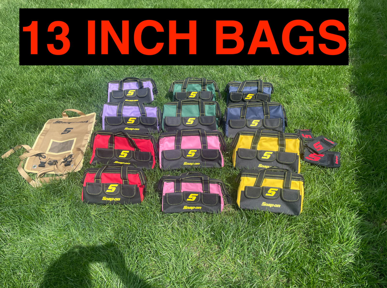 Snap Tool Bag (13 Inch) (SINGLE BAG) OR Pack of 3 mechanic Racing American Brand