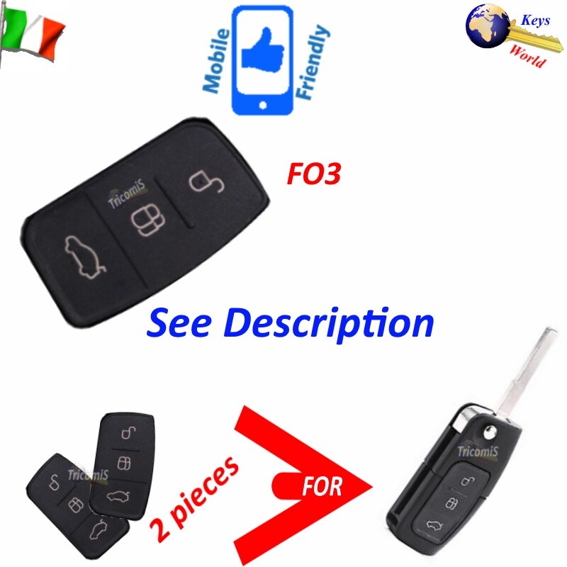 Replacement 2 Pieces FO3 3Buttons Shell Case Cover for FORD Fiesta Focus Mondeo