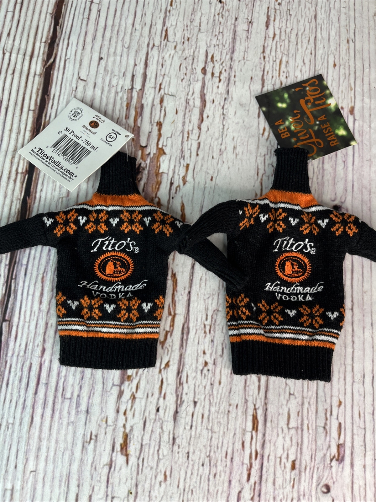 Lot Of 2 Tito’s Handmade Vodka Bottle Turtleneck Sweaters New With Tags