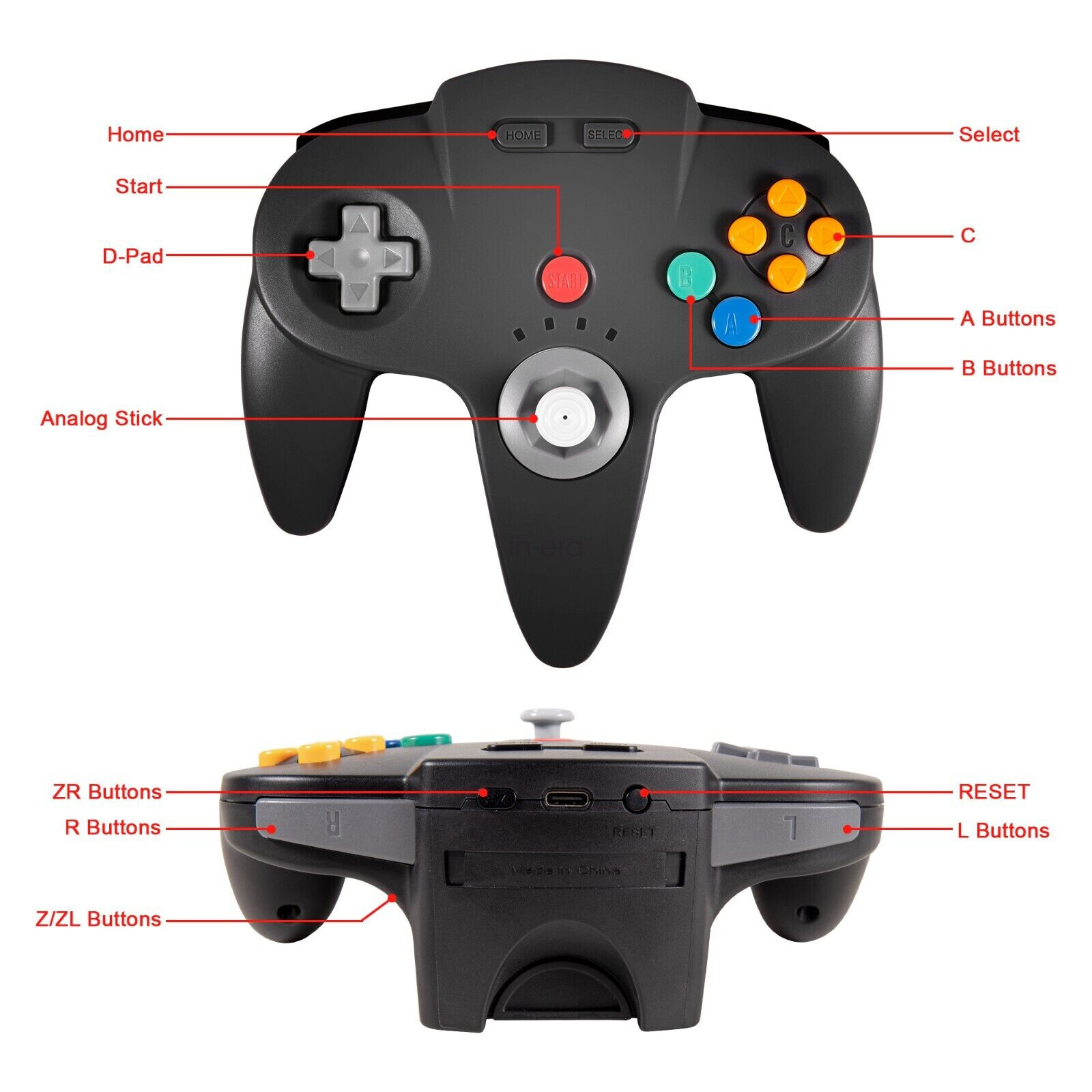 Switch N64 Controller-For Nintendo Switch NSO Edition Console MAC Steam Windows