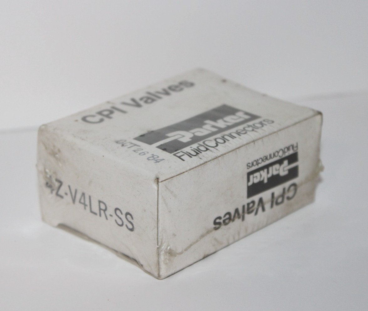 NEW SEALED Parker 4Z-V4LR-SS Stainless Needle Valve 1/4" Compression