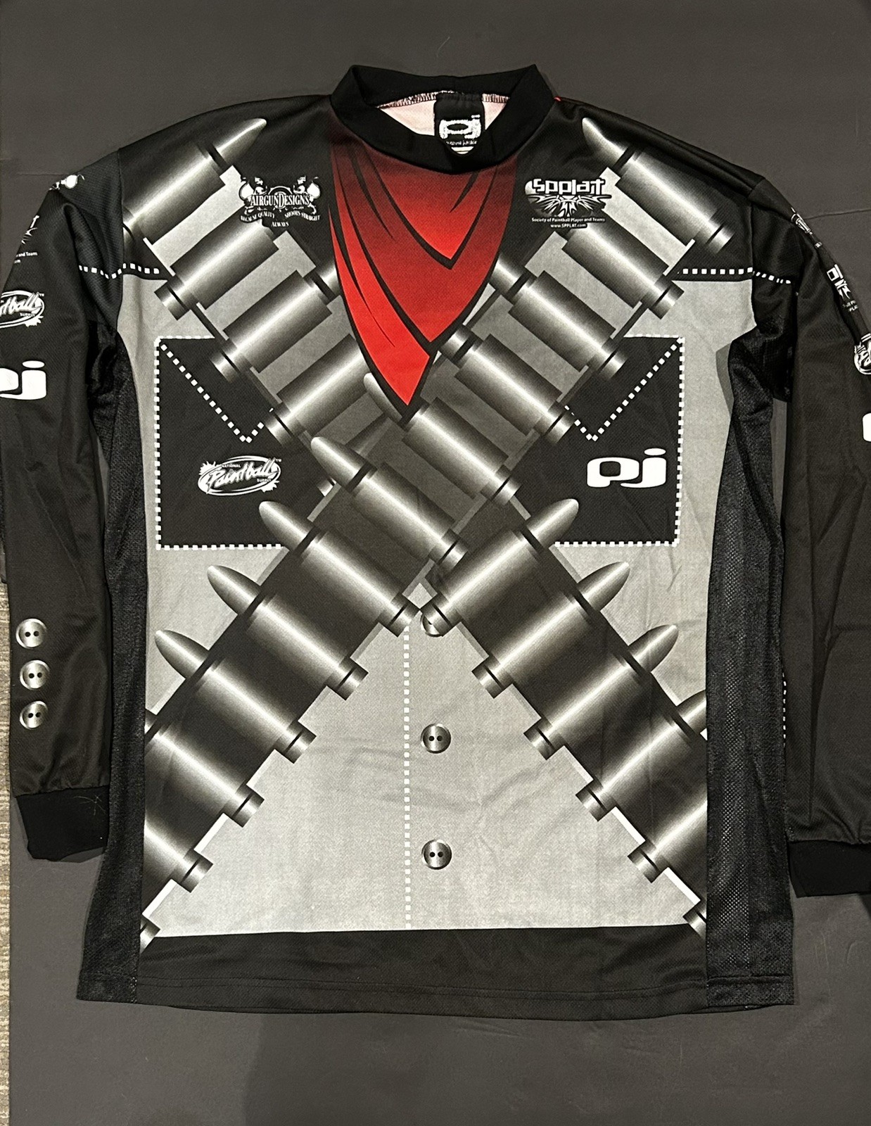 Rare 2000s SPPLAT Paintball Junkies Custom Ammo Design Sz large Jersey Unworn