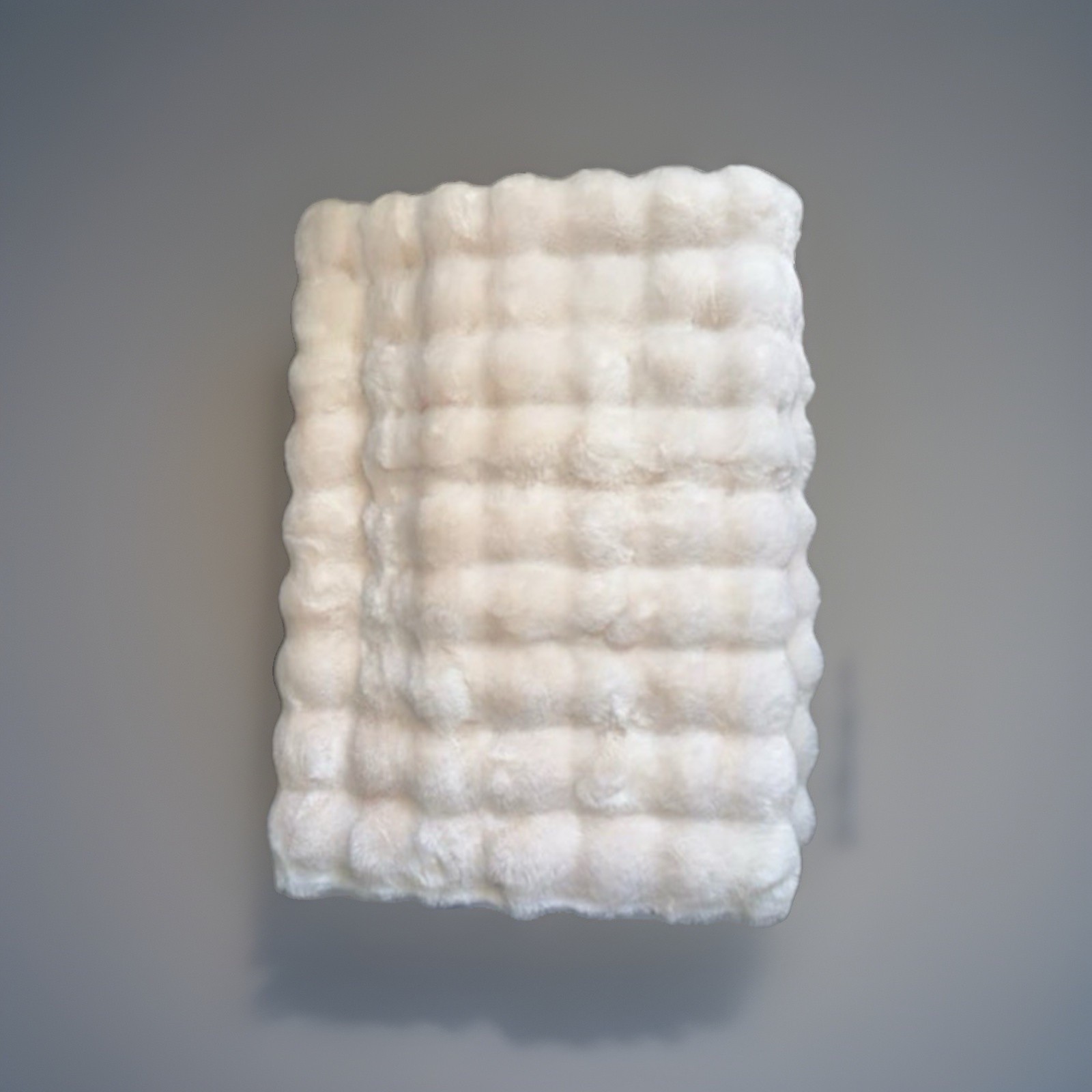 Bubble Faux Fur Throw Blanket - Threshold Large Ivory Cream Heavy Velour Soft