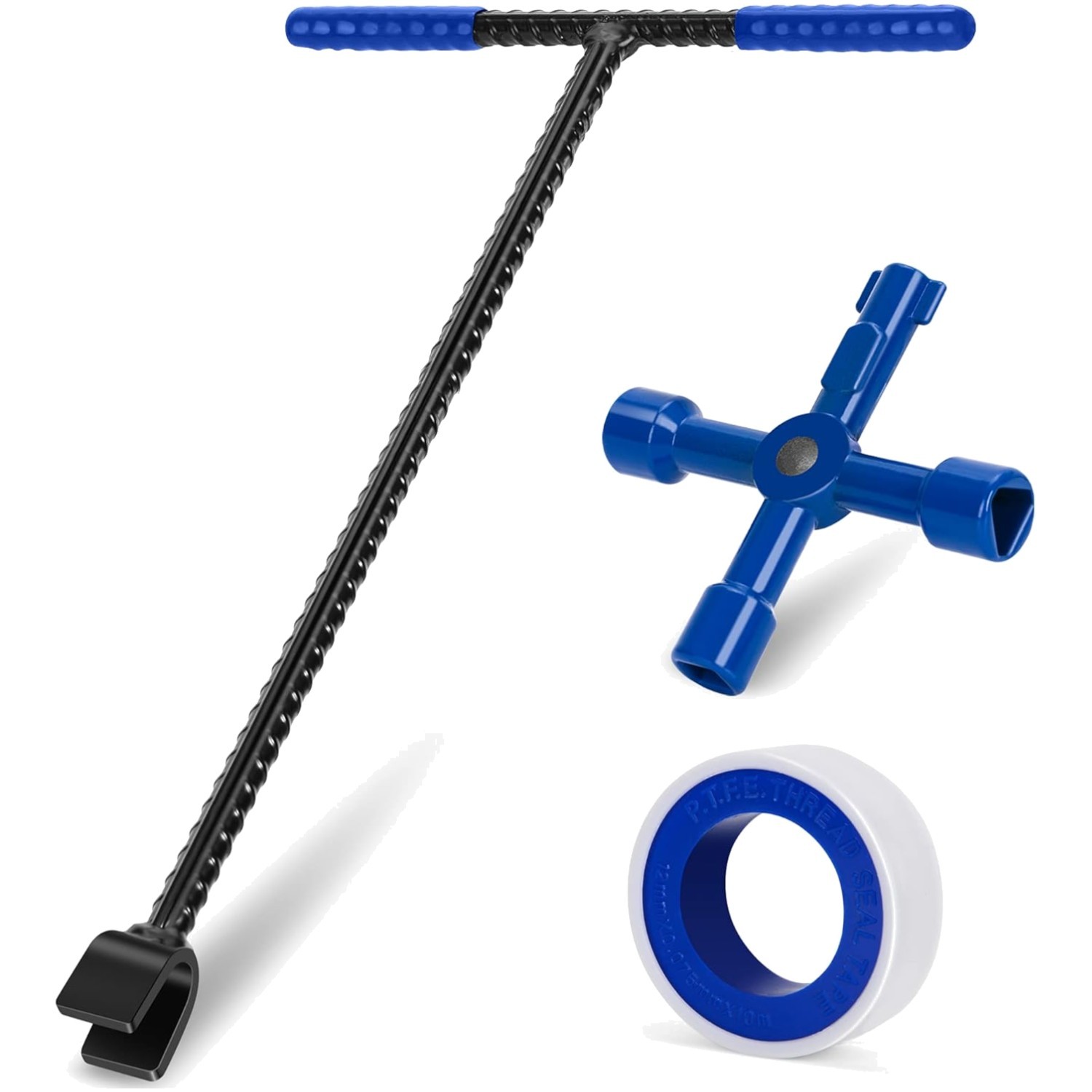 17-Inch Professional Water Meter Key with Steel T-Handle for Easy Valve Control