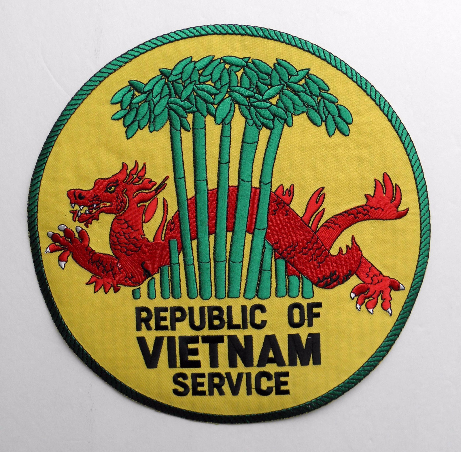 REPUBLIC OF VIETNAM SERVICE VETERAN VET LARGE EMBROIDERED PATCH 10 INCHES