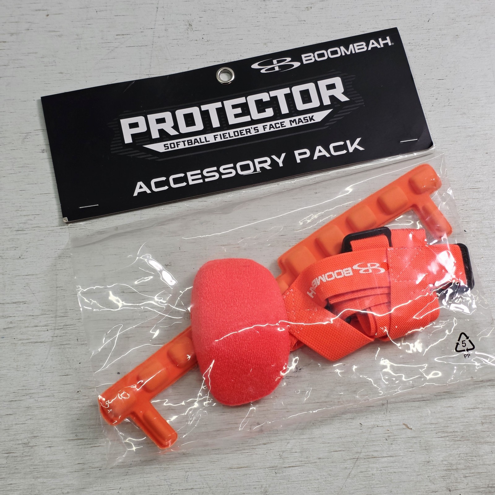 Boombah Protector Softball Fielder's Face Mask Accessory Pack Neon Orange New!