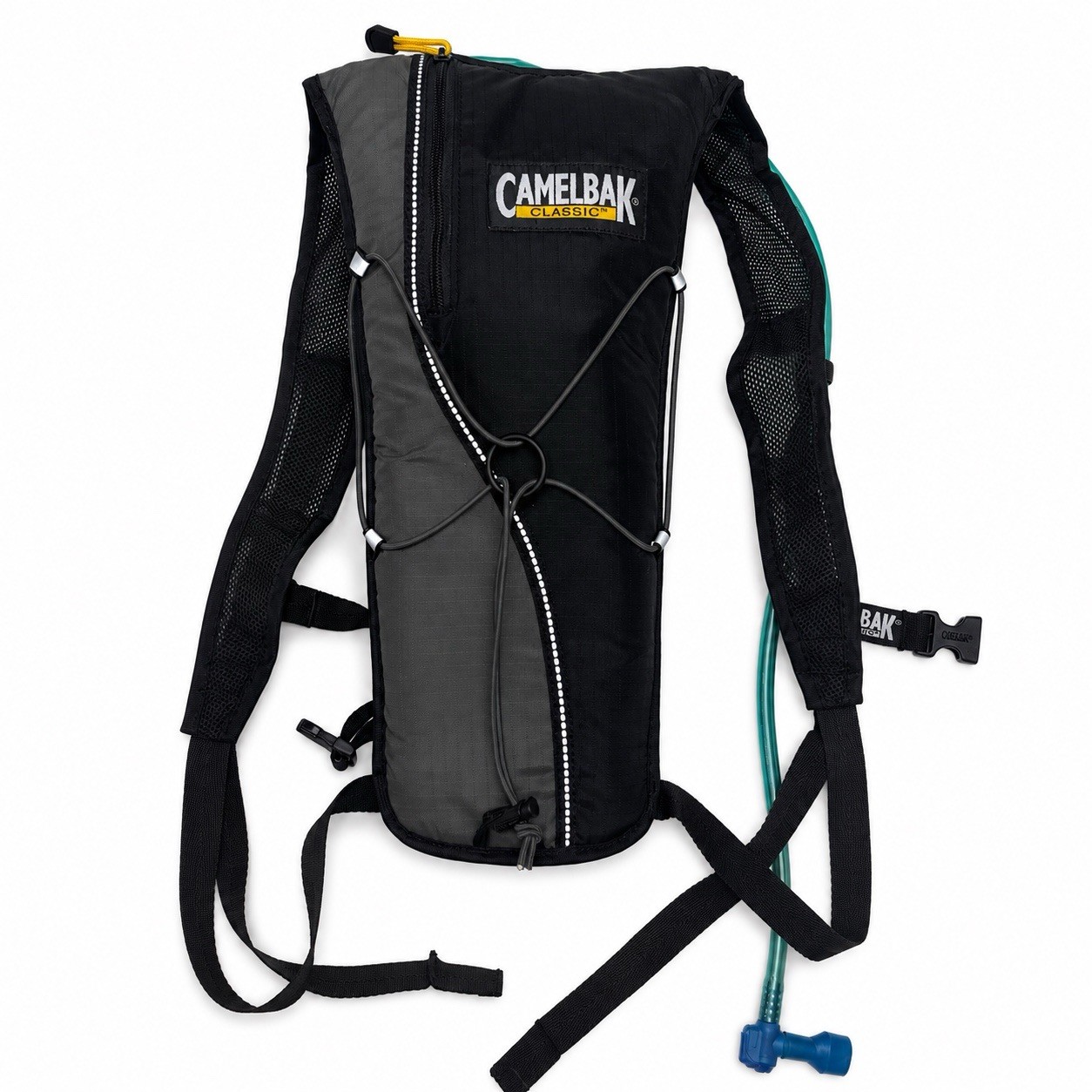 Camelback Classic Hydroback Hydration Hiking Backpack 70 oz  Capacity Gray Blk