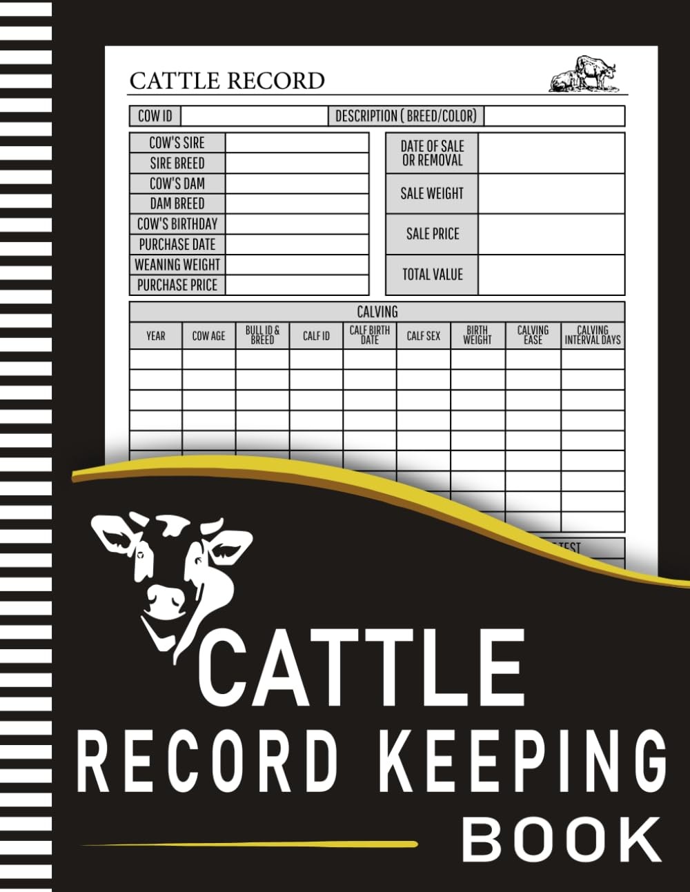 Cattle Record Keeping Book Cattle Record Keeping Cow Calf Log Book | Cattle B...