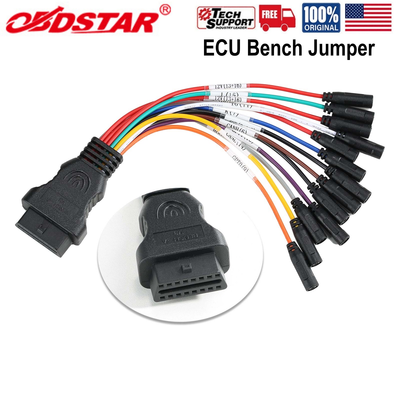 OBDSTAR EC.U Bench Jumper Adapter Work for OBDSTAR MP001, P003, P003+ Progarmmer