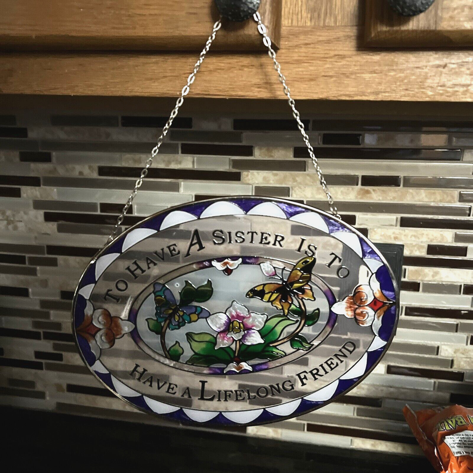 To Have A Sister Have a Lifelong Friend Stained Glass  Suncatcher -  os