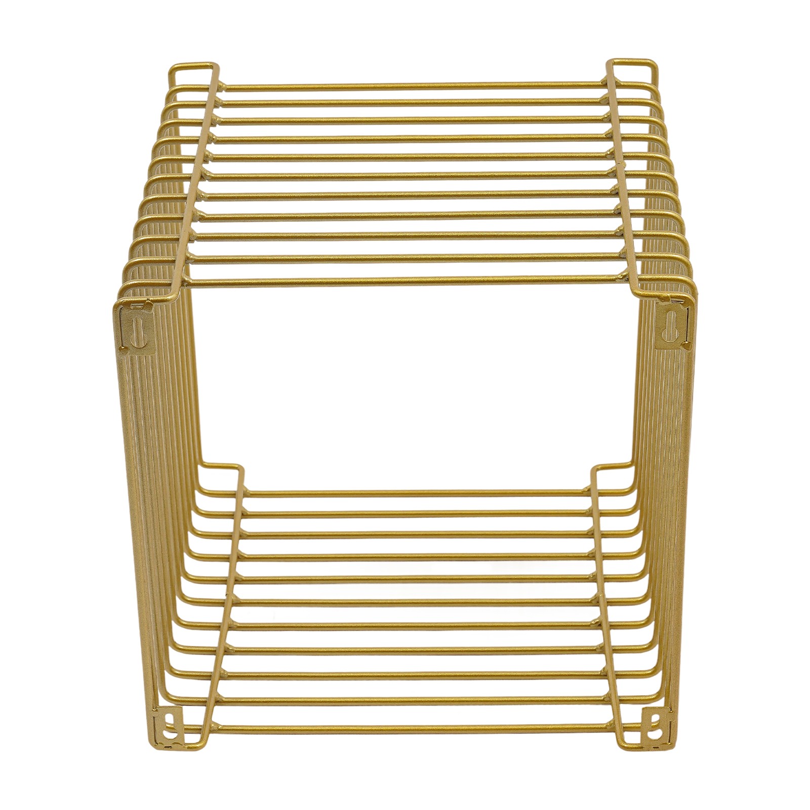 Side Table Square Geometry Side Table Linear Metal End Table 120kg/264.55lbs