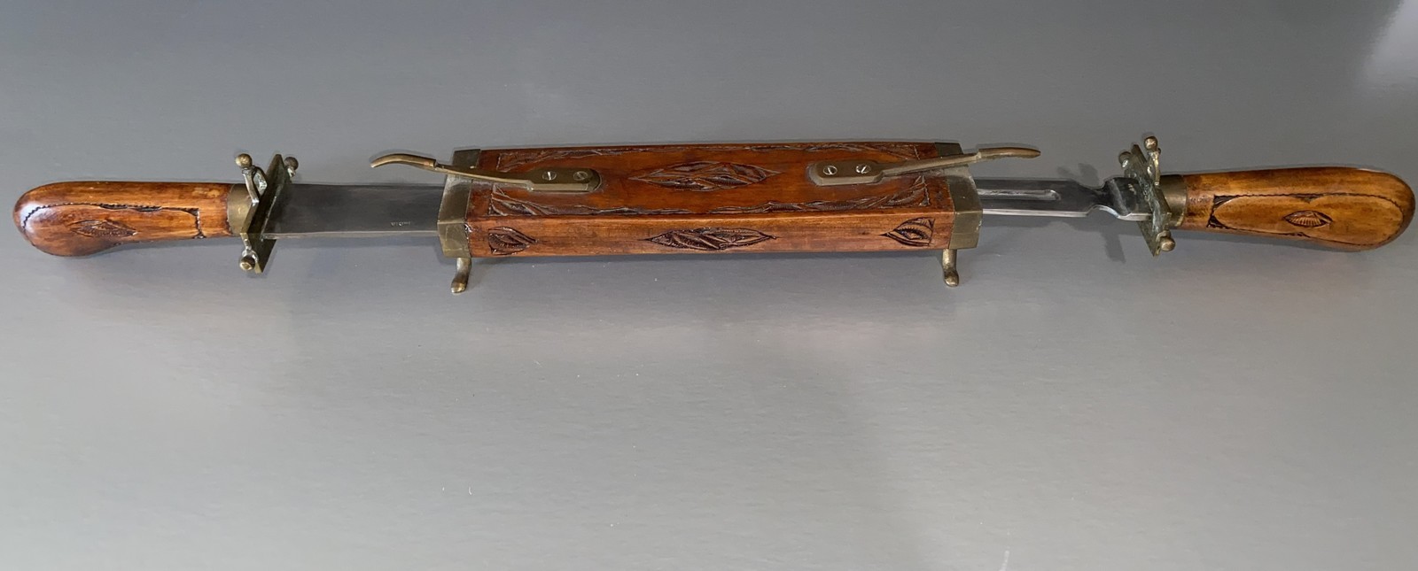 Vintage Locking Knife and Fork Set from India