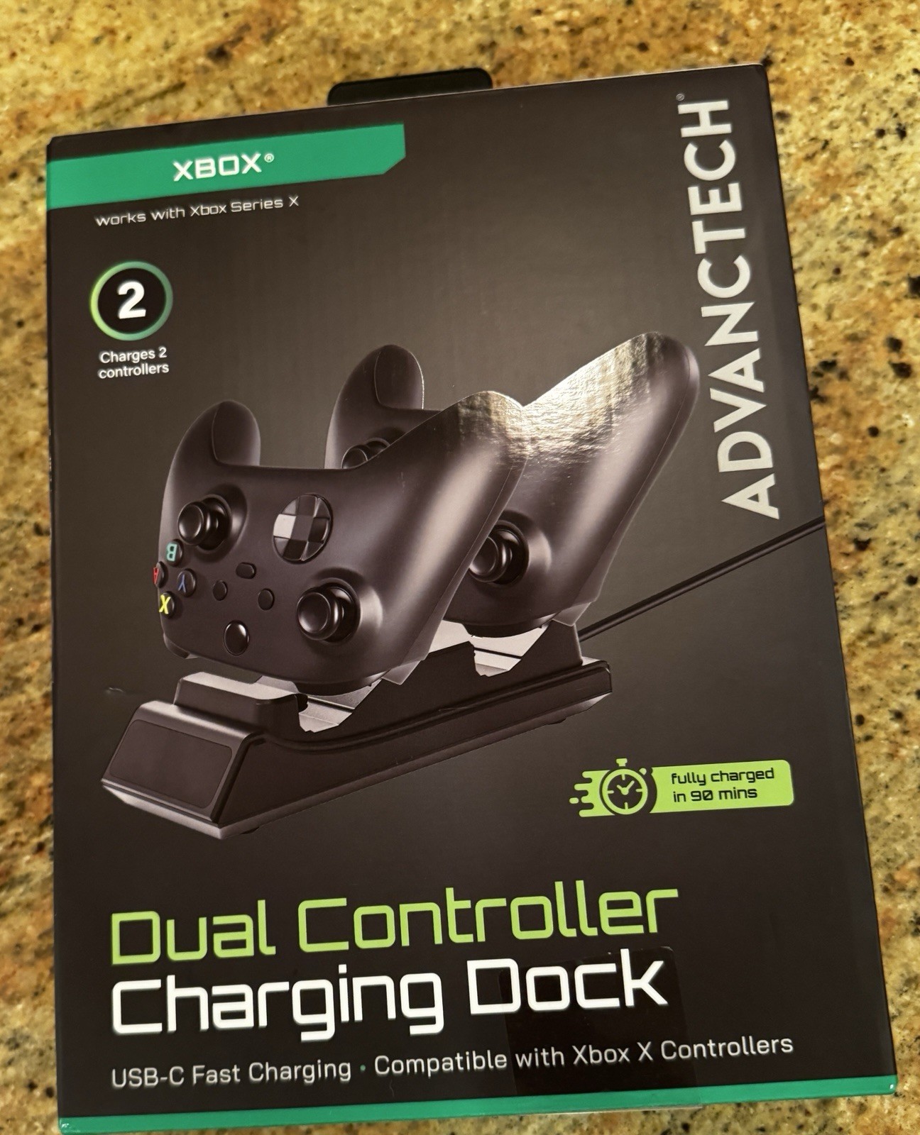 Advantech Xbox Series X Dual Controller Charging Dock USB-C Fast Charge – Black