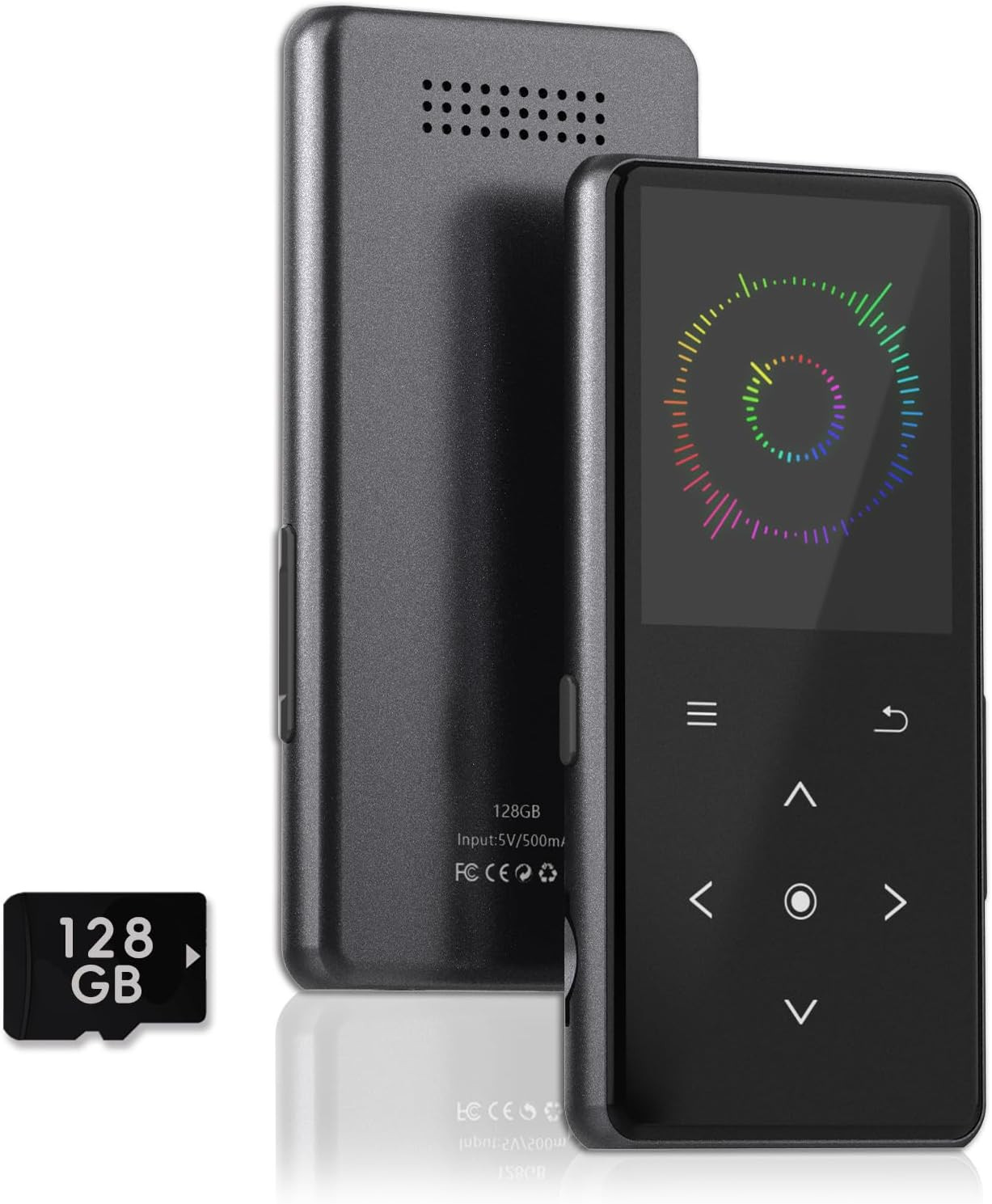 128GB MP3 Player with Bluetooth, Portable Music Player with Built-In Speaker, En