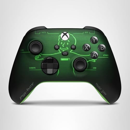 Xbox Wireless Gaming Controller – Fallout Pip-Boy Edition – Play Large, Black