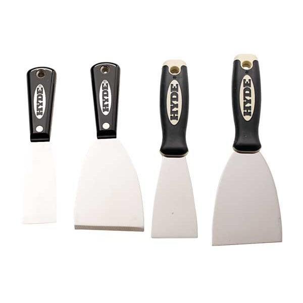 Hyde 02050 Putty Knife, Stiff, 1-1/4", Carbon Steel