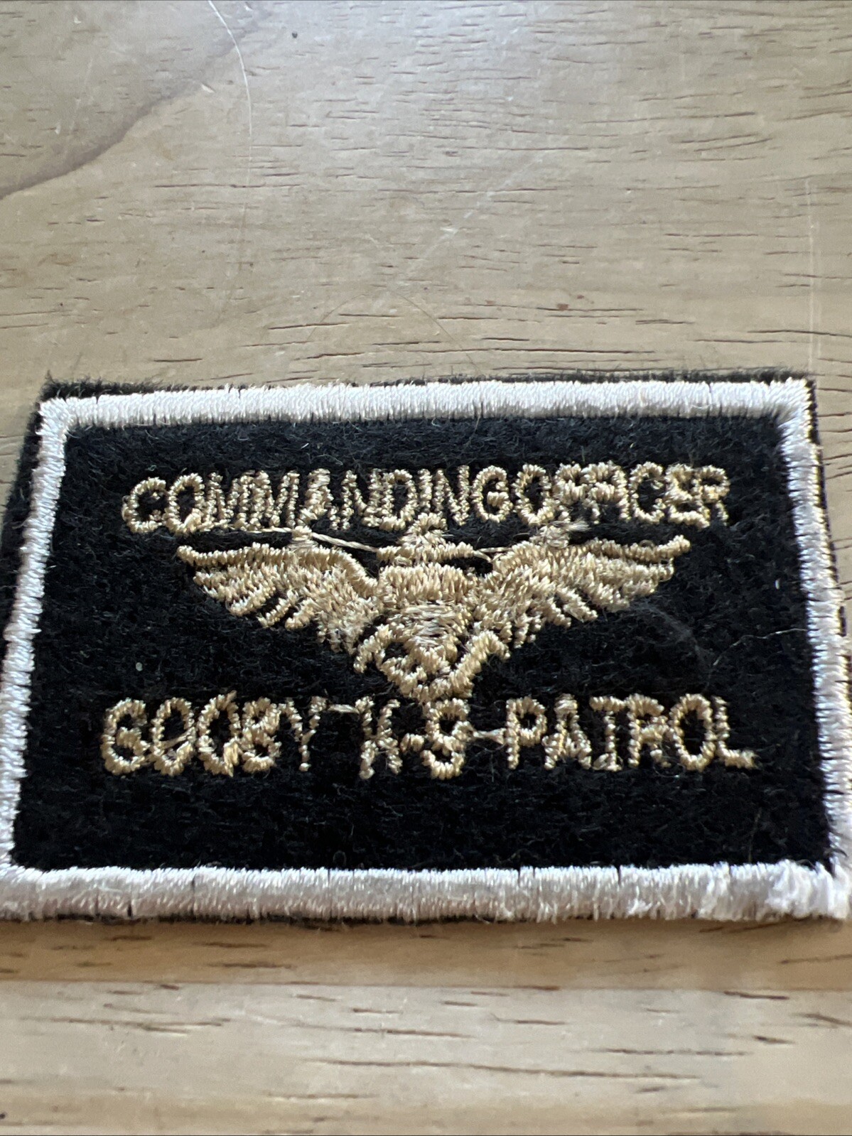 Vintage commanding officer gooby K-9 patrol patch