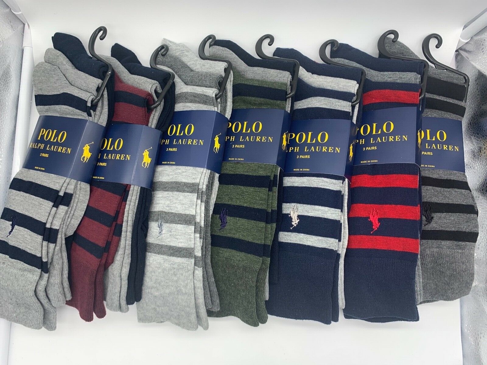 NEW 3 PAIRS MENS POLO RALPH LAUREN CASUAL DRESS SOCKS SIZE 10-13