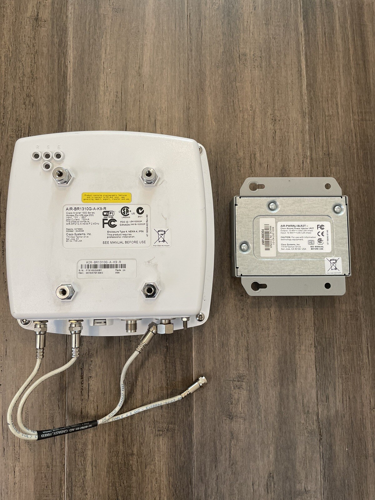 Cisco Aironet 1300 Series Access Point Bridge + Power Injector AIR-PWRINJ-BLR2T