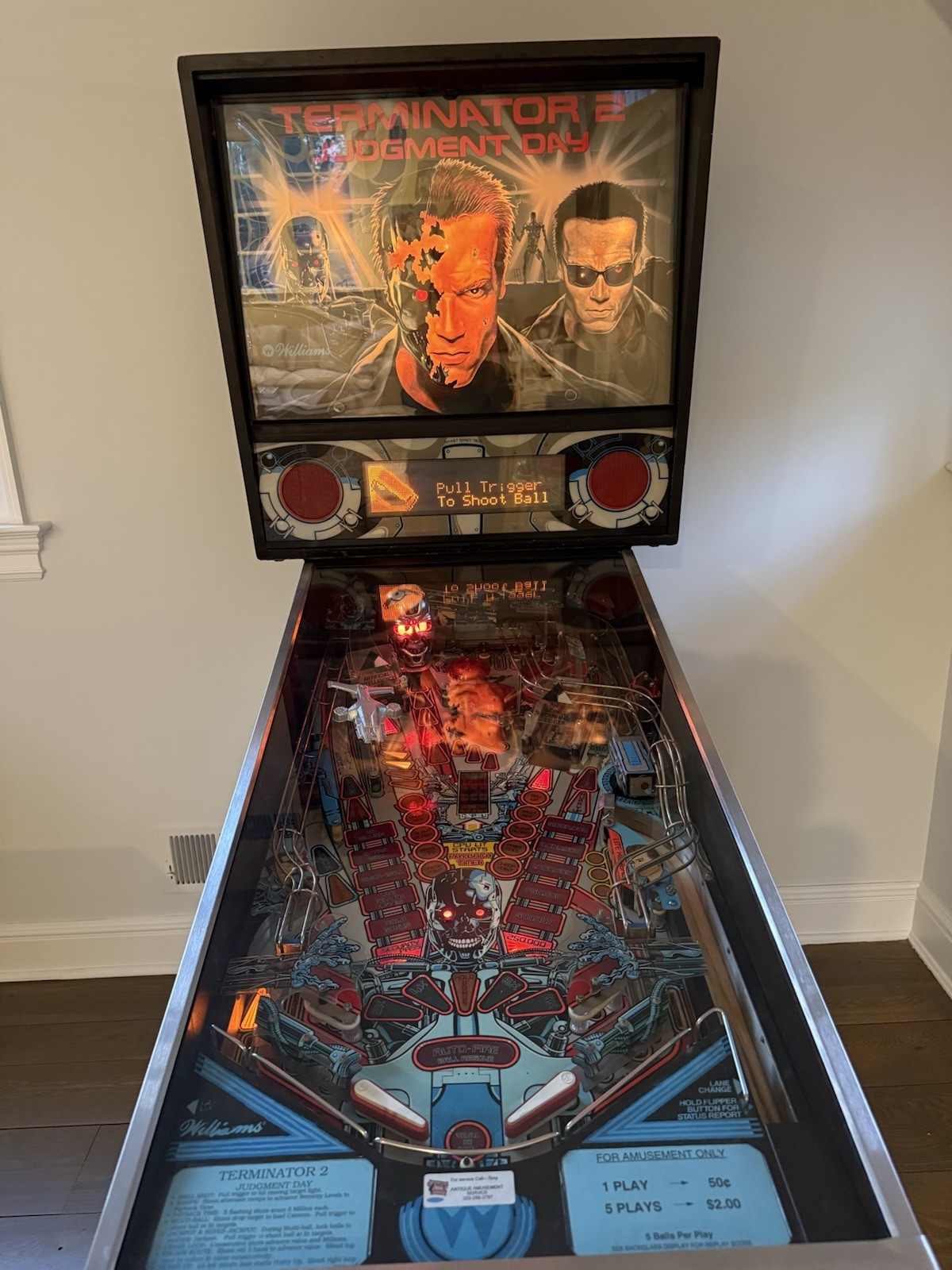 1991 Williams Terminator 2 Pinball Machine