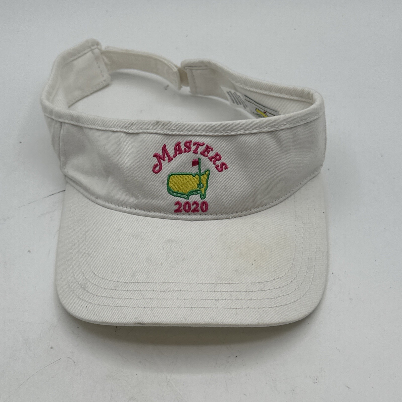 Masters 2020 Golf Visor White Pink Embroidered Adjustable American Needle