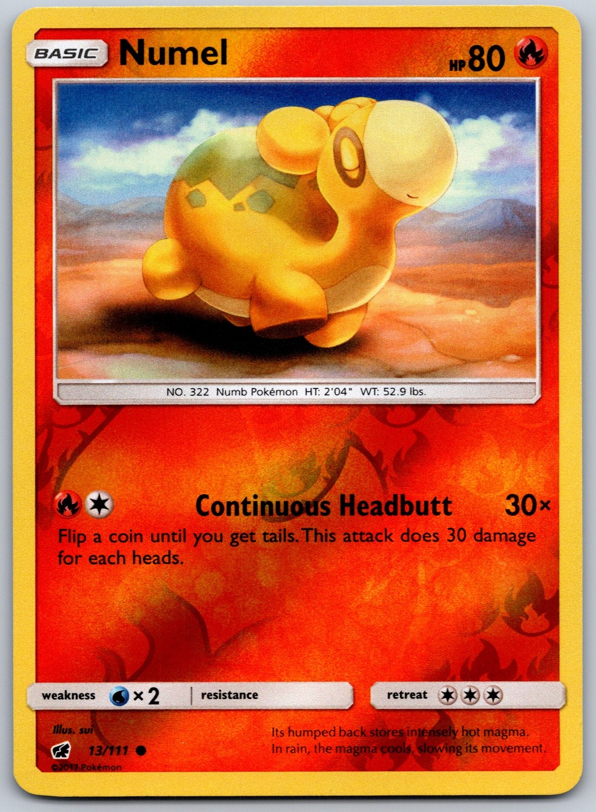 Numel Reverse Holo SM - Crimson Invasion sui 13/111 NM
