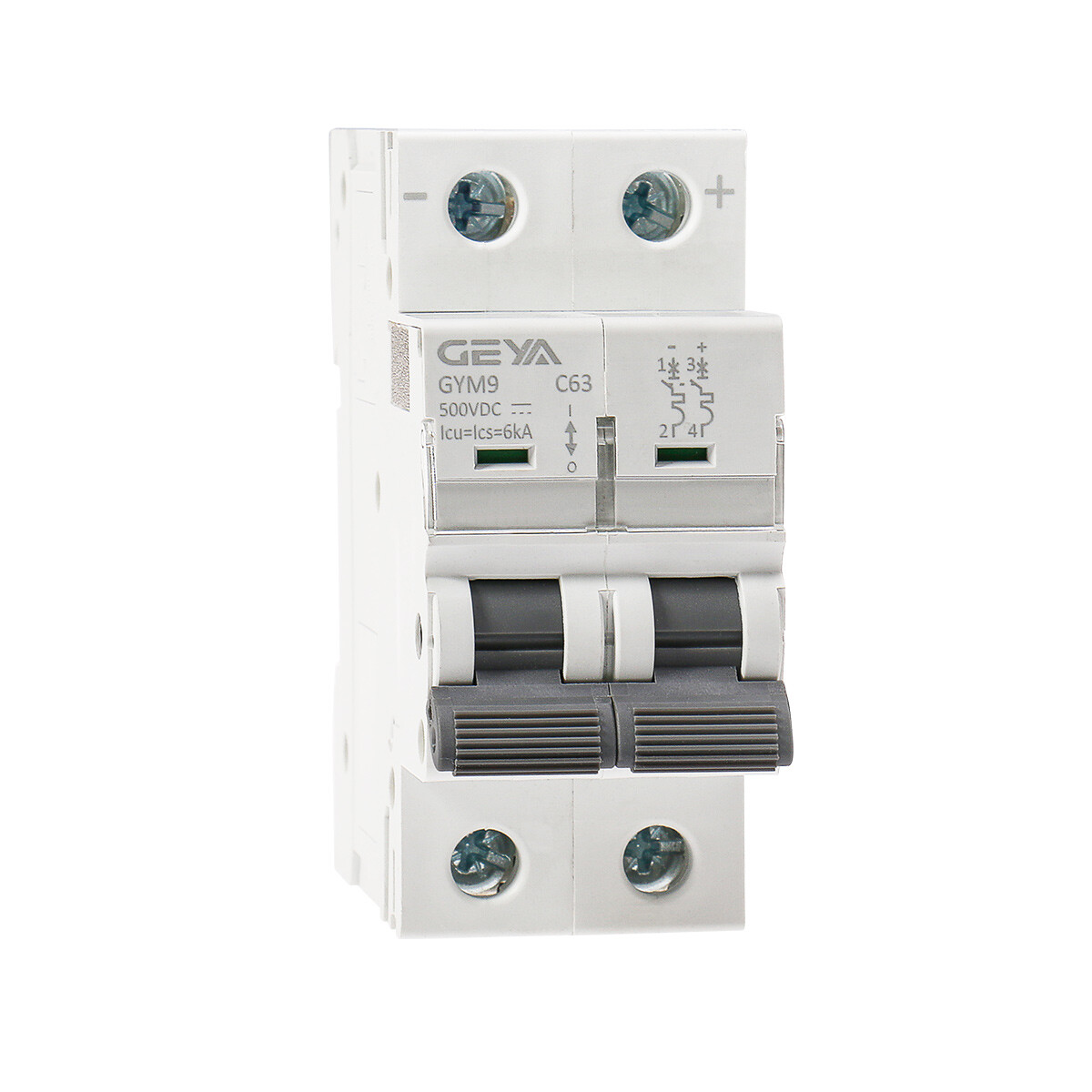GEYA PV Solar DC MCB Mini Circuit Breaker 2P 6/10/16/25/32/40/50/63/80/100/125A