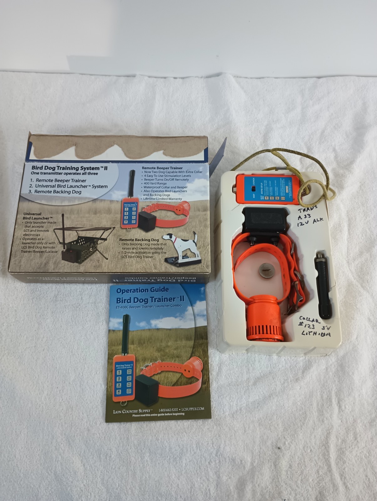 Lion County Supplies Bird Dog Training System 2 hunting dog collar with remote