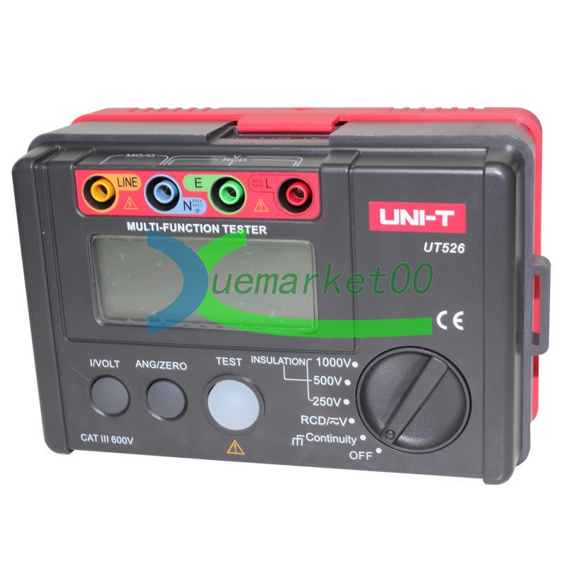 UNI-T UT526 Electrical Insulation Tester1000V 500MΩ RCD Test Continuity VAC/DC