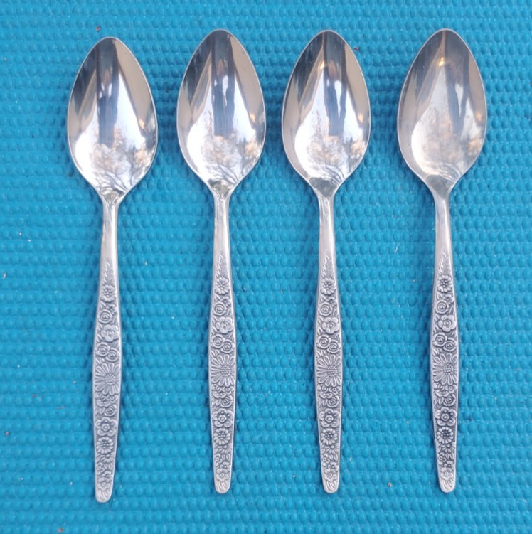 4-Interpur Jardinera Stainless TEASPOONS 6 3/8"