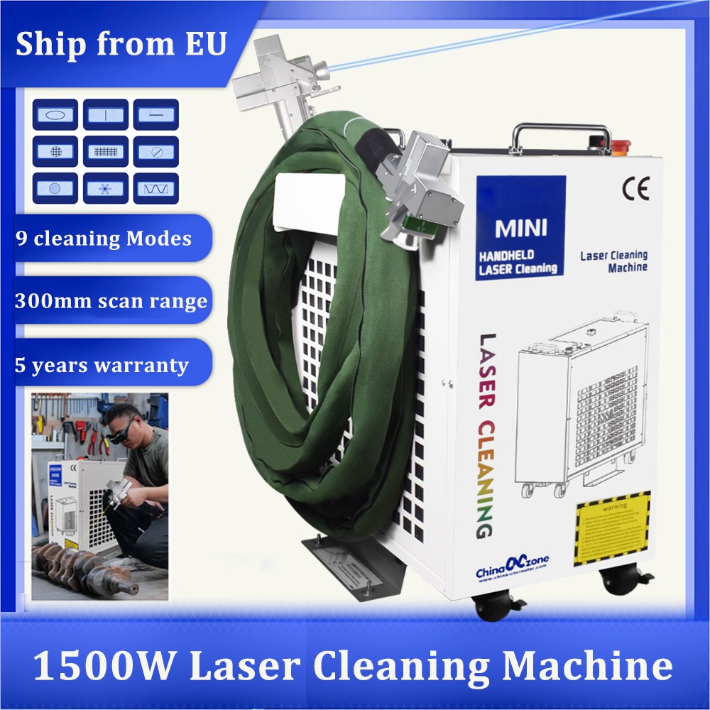 1500W Laser Cleaning Machine Remove Oil Paint Laser Rust Removal Scan 300mm EU