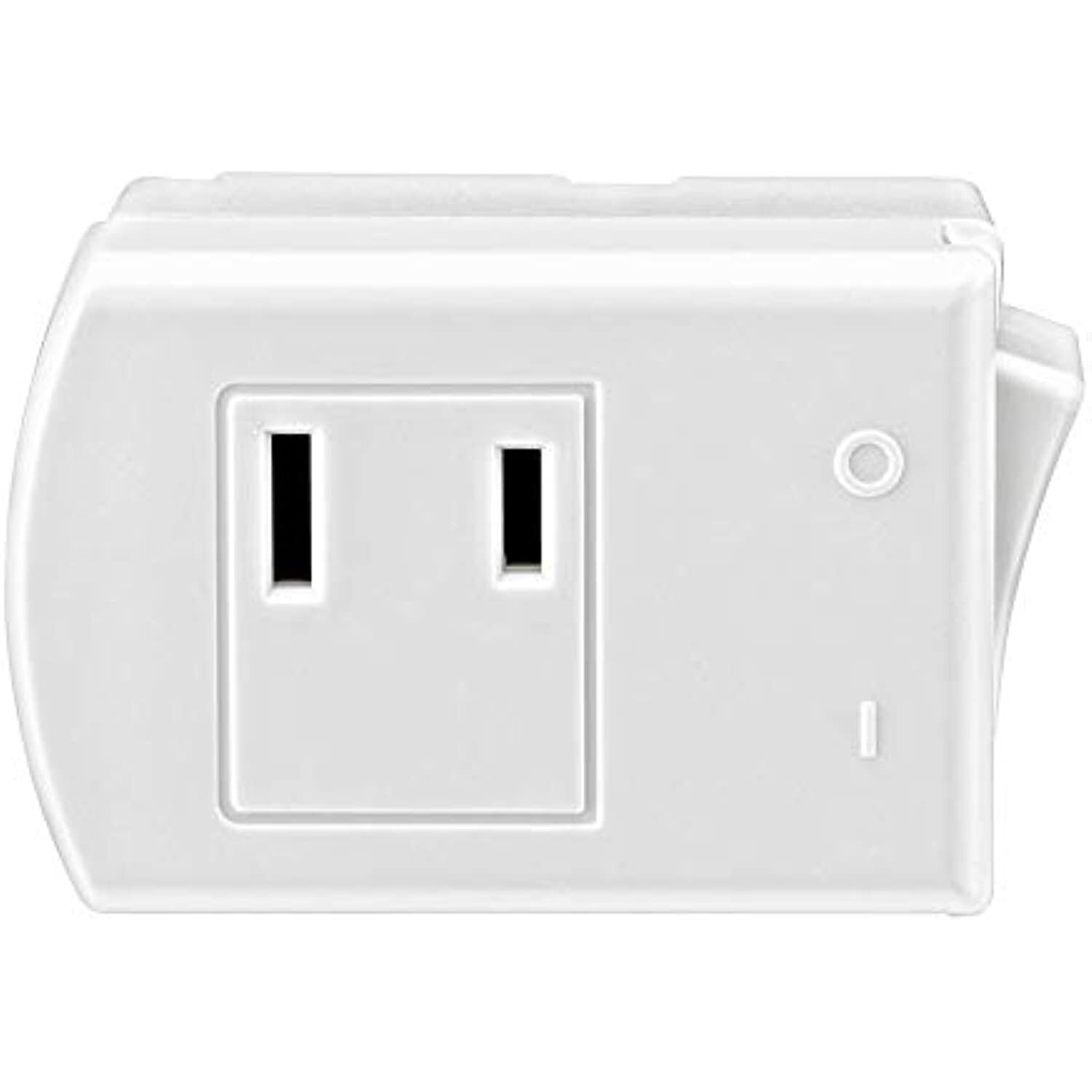 Leviton 13 amps Double Pole Rocker Plug-In Switch Tap White