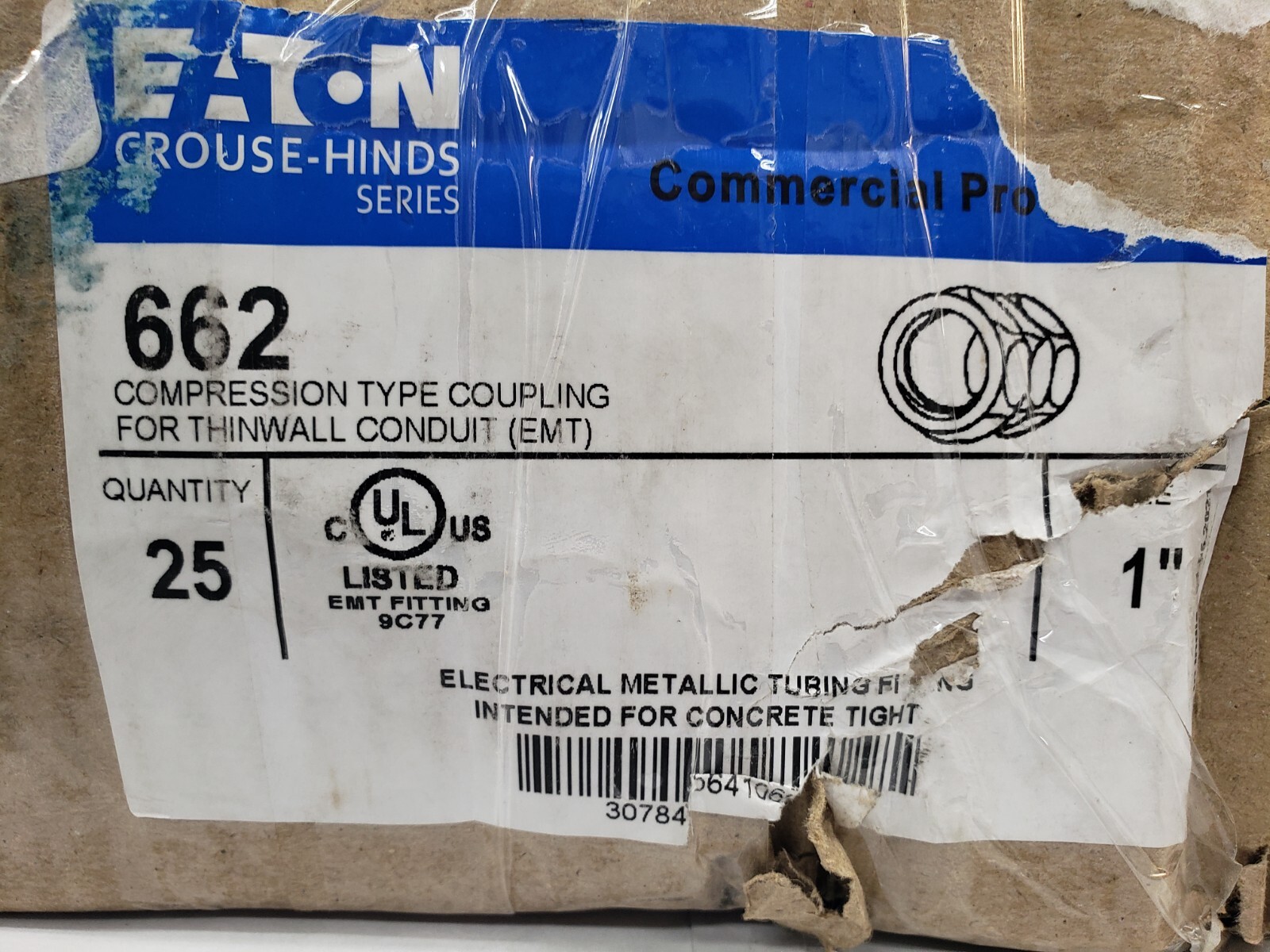 Bx/25 Eaton Crouse-Hinds 662 Compression Type Coupling 1"