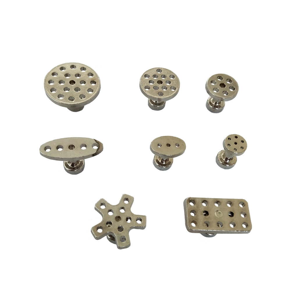 8pcs PDR Tool Glue Pulling Tabs Paintless Dent Repair Alloy Glue Puller Tabs