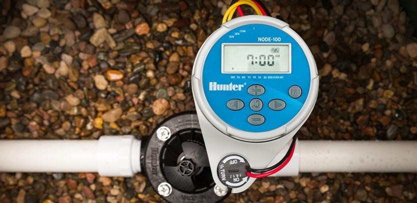 Hunter NODE-400 9V Battery Operated Controller Timer Four Station 4 Zone