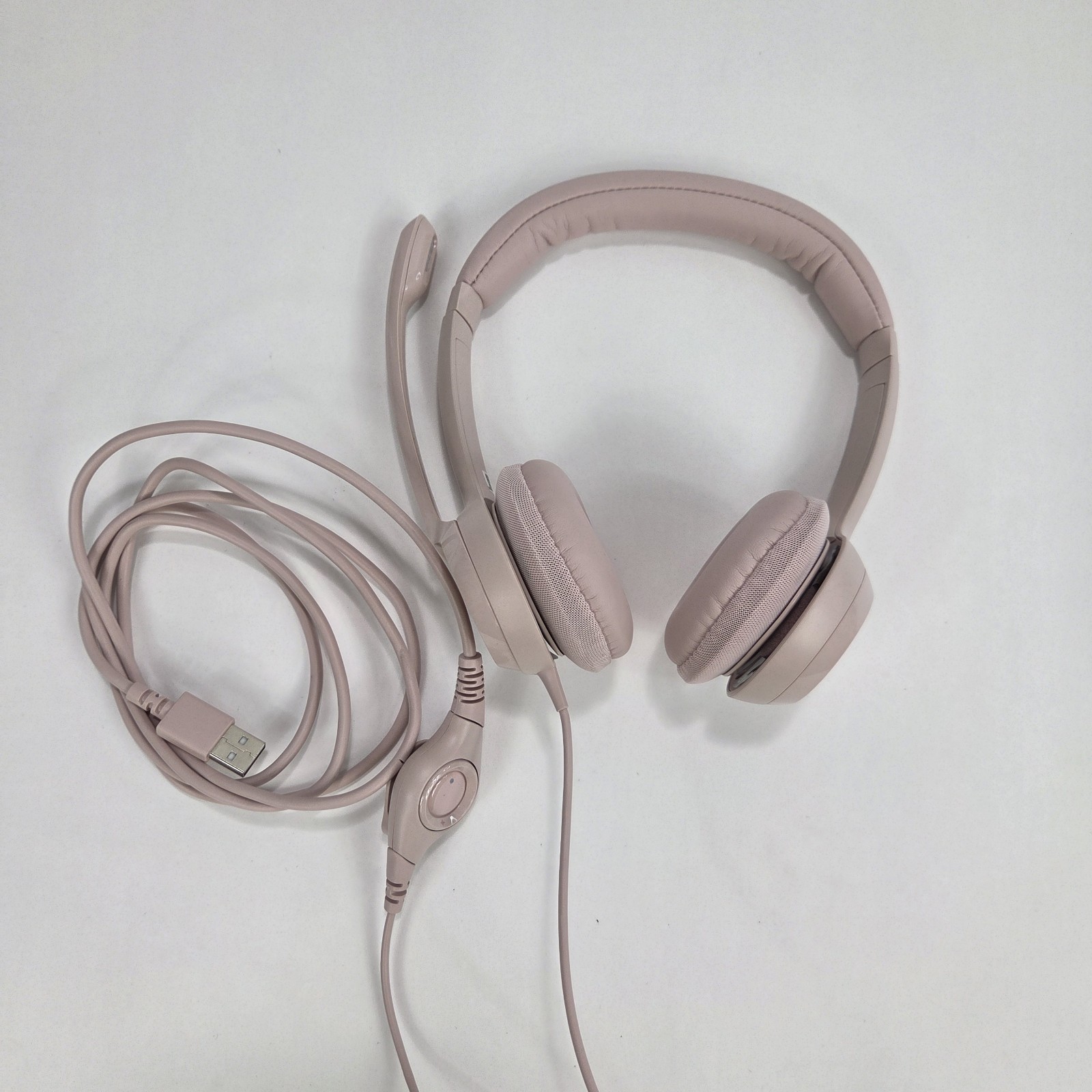 Logitech H390 USB Computer Headset Noise Cancelling Mic Stereo - Pink
