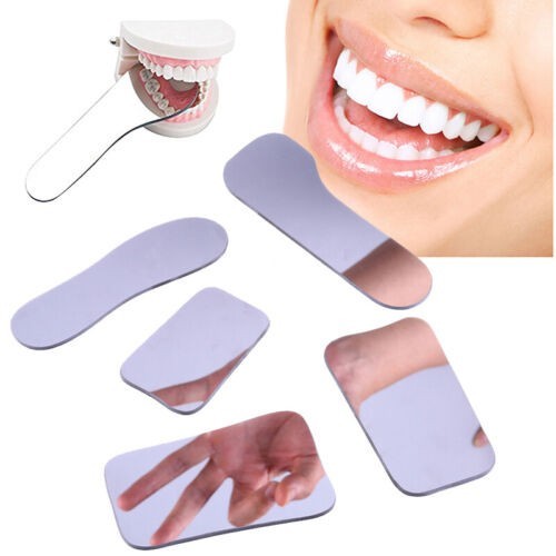 Dental Orthodontic Mouth Mirror IntraOral Photo Contrast Background Reflector