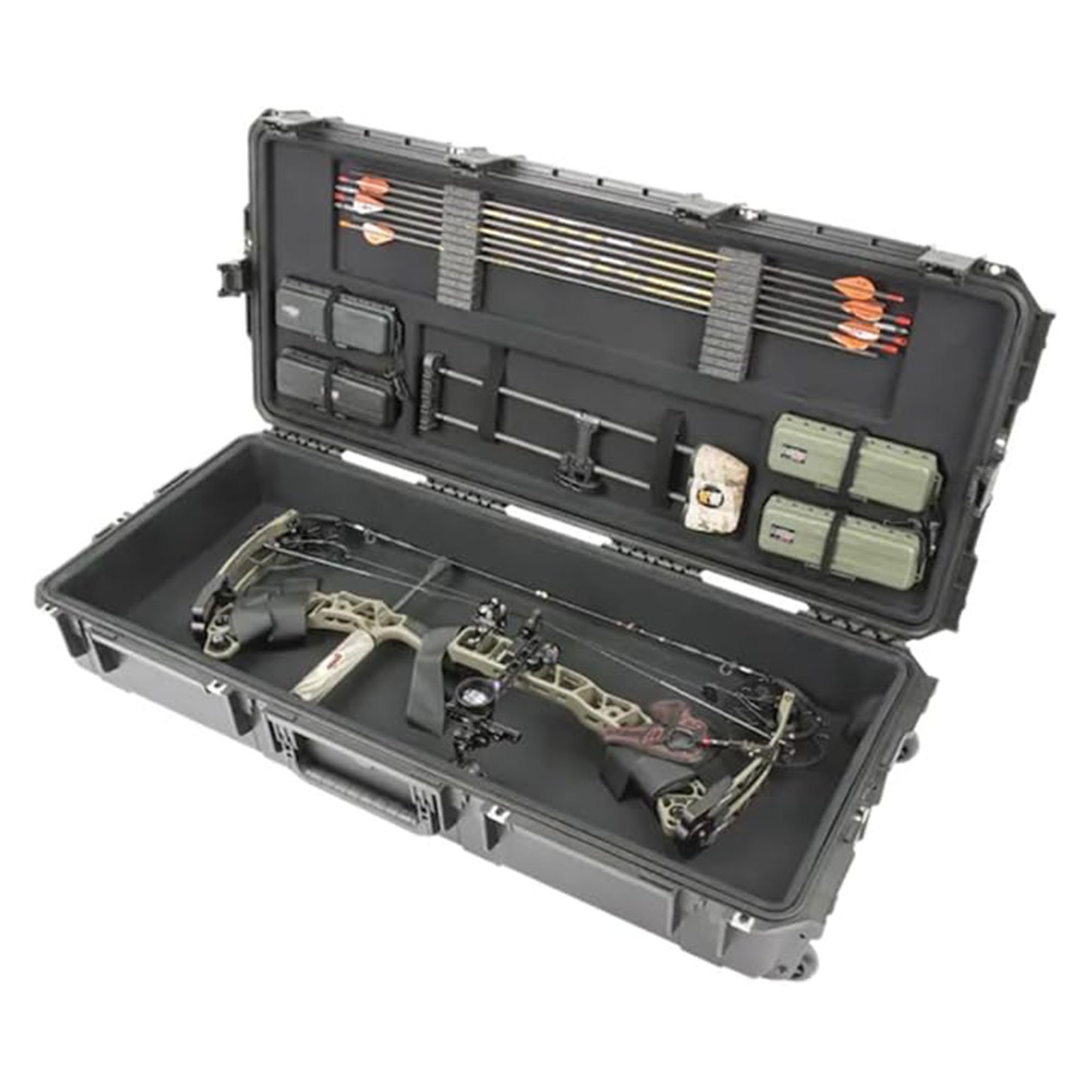 SKB Hard Large Plush Storage Case Archery Bow Parallel Limb iSeries REV2, Black