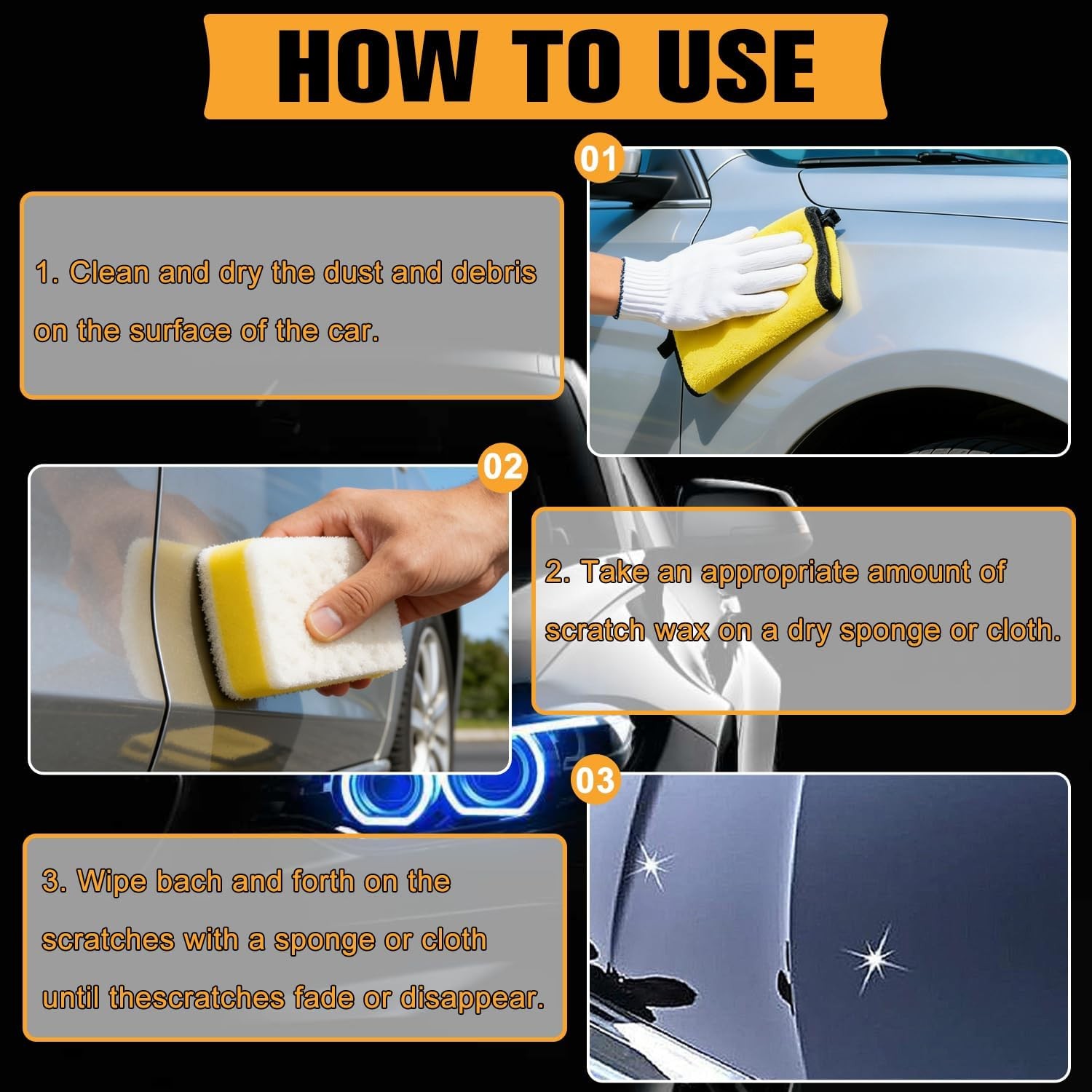 Car Scratch Remover Wax,Universal Premium Polishing Compound for Deep Scratches,